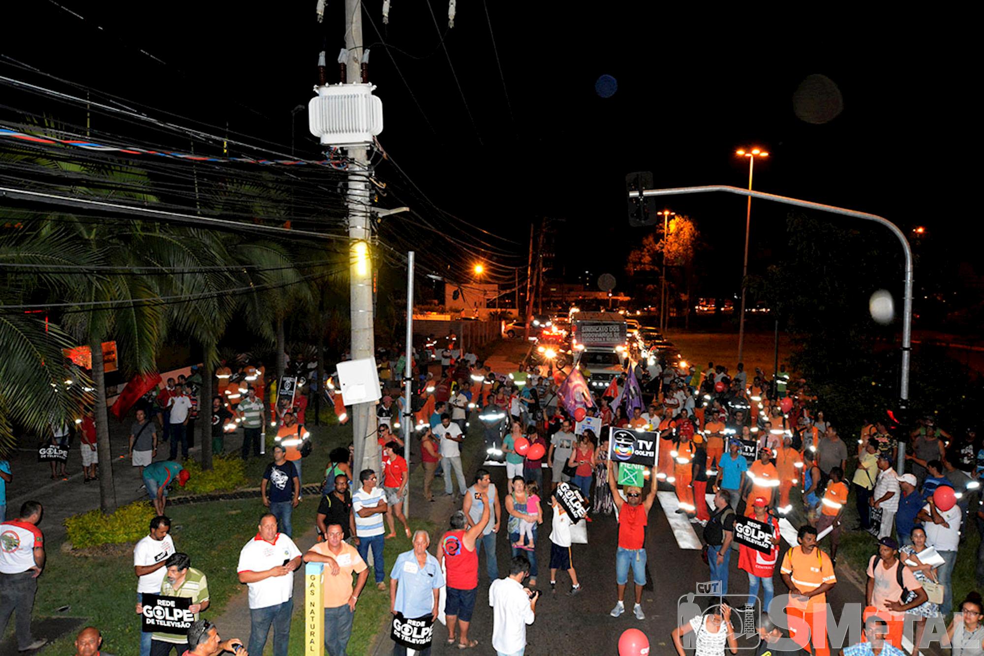 Movimentos realizam ato contra a Rede Globo