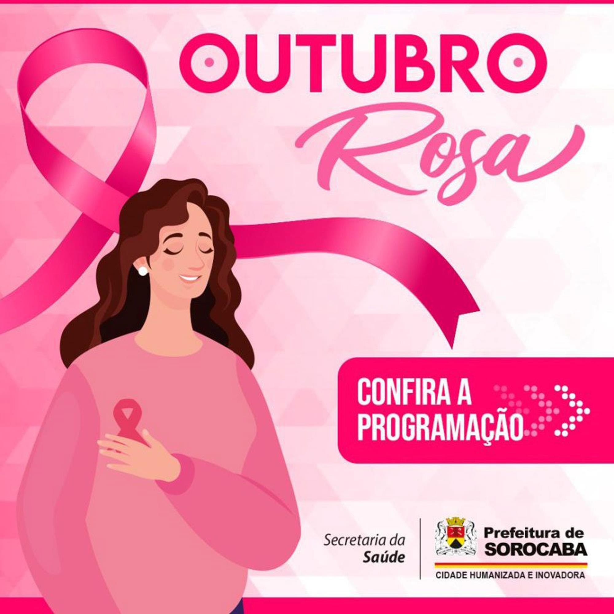 outubro, rosa, cancer, mama, sorocaba, programação,, Arte: Prefeitura de Sorocaba